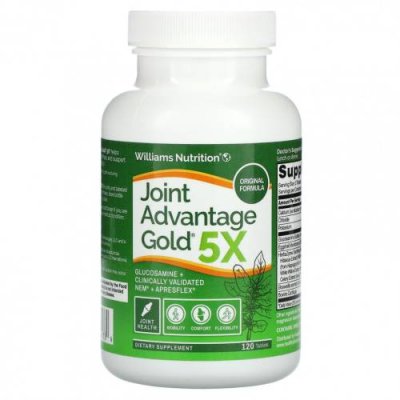 Williams Nutrition, Joint Advantage Gold 5X, 120 таблеток / Кости, суставы и хрящи | Аптека | V4.Ru: Маркетплейс