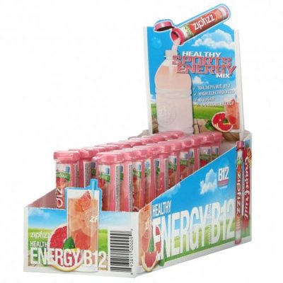 Zipfizz, Healthy Energy Mix With Vitamin B12, Pink Grapefruit, 20 Tubes, 0.39 oz (11 g) Each / B12 | Аптека | V4.Ru: Маркетплейс