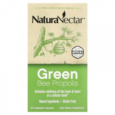 NaturaNectar, Green Bee Propolis, 60 вегетарианских капсул / Прополис | Аптека | V4.Ru: Маркетплейс