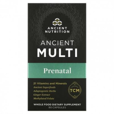 Dr. Axe / Ancient Nutrition, Ancient Multi Prenatal, 90 капсул / Пренатальные витамины | Аптека | V4.Ru: Маркетплейс