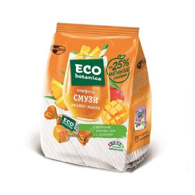 Конфеты смузи Eco Botanica с ананасом и манго Конфеты с пользой / Продукты питания | V4.Market