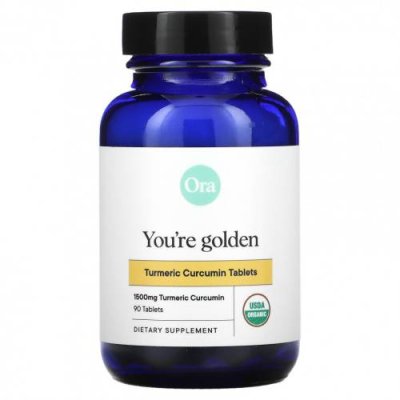 Ora, You're Golden, Organic Turmeric Curcumin Supplement, 500 mg, 90 Organic Tablets / Куркума и куркумин | Аптека | V4.Ru: Маркетплейс