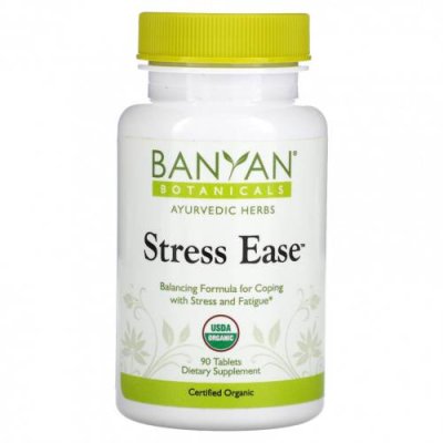 Banyan Botanicals, Stress Ease, 90 таблеток / Препараты на основе трав | Аптека | V4.Ru: Маркетплейс