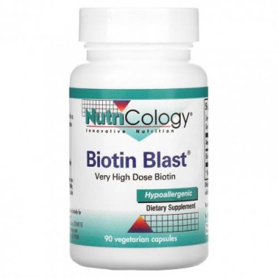 Nutricology, Biotin Blast, 90 вегетарианских капсул / Биотин | Аптека | V4.Ru: Маркетплейс