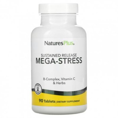 NaturesPlus, Mega-Stress, длительное высвобождение, 90 таблеток / Формулы для спокойствия | Аптека | V4.Ru: Маркетплейс