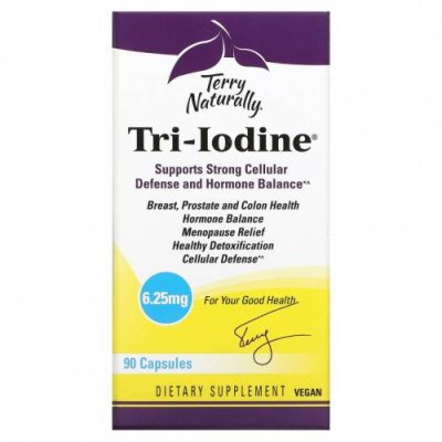 Terry Naturally, Tri-Iodine, 6,25 мг, 90 капсул / Йод | Аптека | V4.Ru: Маркетплейс