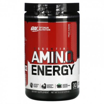 Optimum Nutrition, Essential Amin.O. Energy, Fruit смесь фруктов, 270 г (9,5 унции) / Смеси аминокислот | Аптека | V4.Ru: Маркетплейс