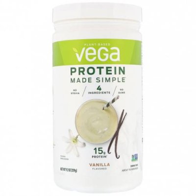 Vega, Protein Made Simple, протеин, ваниль, 259 г (9,2 унции) / Горох | Аптека | V4.Ru: Маркетплейс