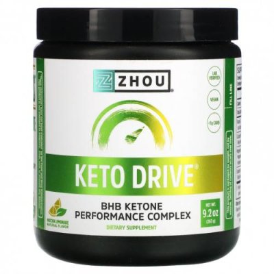 Zhou Nutrition, Keto Drive, лимонад с матча, 263 г (9,2 унции) / Перед тренировкой, без стима | Аптека | V4.Ru: Маркетплейс