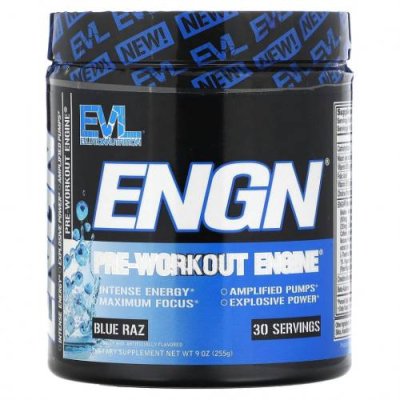 EVLution Nutrition, ENGN Pre-workout Engine, Вкус синей ветки, 9 унций (255 г) / Кофеин | Аптека | V4.Ru: Маркетплейс