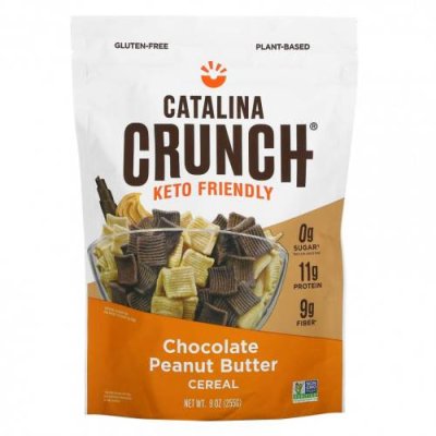 Catalina Crunch, Keto Friendly Cereal, шоколад и арахисовая паста, 255 г (9 унций) / Хлопья | Аптека | V4.Ru: Маркетплейс