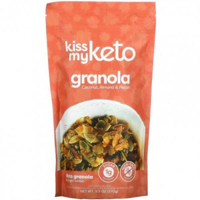 Kiss My Keto, Keto Granola, Кокос, миндаль и пекан, 9,5 унций (270 г) / Гранола | Аптека | V4.Ru: Маркетплейс