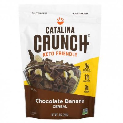 Catalina Crunch, Keto Friendly Cereal, Шоколад и банан, 9 унций (255 г) / Хлопья | Аптека | V4.Ru: Маркетплейс