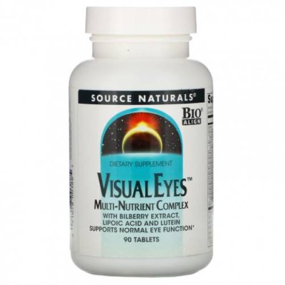 Source Naturals, Visual Eyes, мульти-питательный комплекс, 90 таблеток / Мультивитамины | Аптека | V4.Ru: Маркетплейс