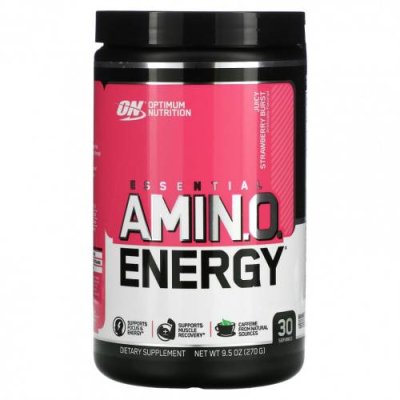 Optimum Nutrition, Essential Amino Energy, Juicy Strawberry Burst, 9.5 oz (270 g) / Смеси аминокислот | Аптека | V4.Ru: Маркетплейс