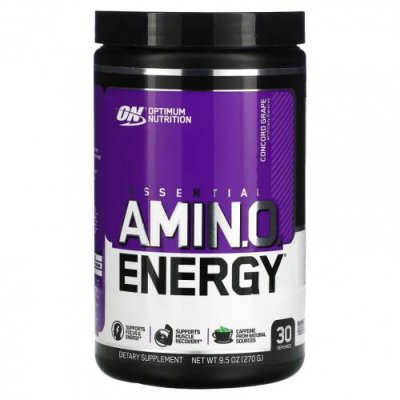 Optimum Nutrition, Essential Amin.O. Energy, виноград «Конкорд», 270 г (9,5 унции) / Смеси аминокислот | Аптека | V4.Ru: Маркетплейс