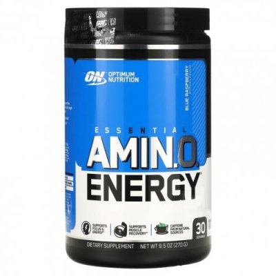 Optimum Nutrition, Essential Amin.O. Energy, голубая малина, 270 г (9,5 унций) / Смеси аминокислот | Аптека | V4.Ru: Маркетплейс