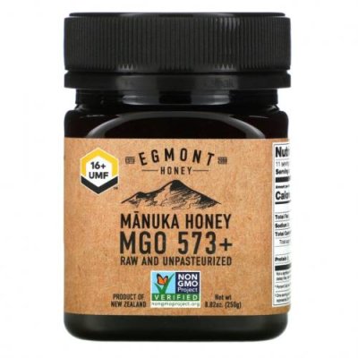 Egmont Honey, Мед манука, необработанный и непастеризованный, 573+ MGO, 250 г (8,82 унции) / Мед манука | Аптека | V4.Ru: Маркетплейс