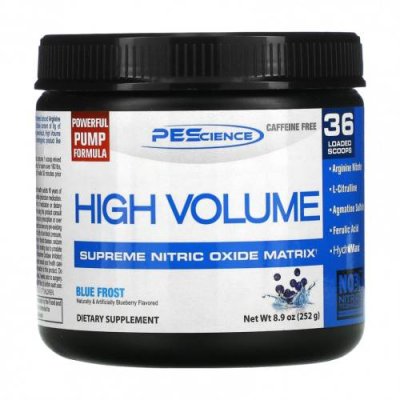 PEScience, High Volume, Supreme Nitric Oxide Matrix, Blue Frost, 252 г (8,9 унции) / Формулы с оксидом азота | Аптека | V4.Ru: Маркетплейс