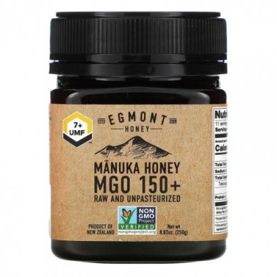 Egmont Honey, Мед манука, необработанный и непастеризованный, MGO 150+, 250 г (8,82 унции) / Мед манука | Аптека | V4.Ru: Маркетплейс