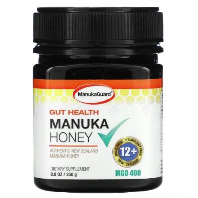 ManukaGuard, Gut Health, мед манука, 400 MGO, 250 г (8,8 унции) / Мед манука | Аптека | V4.Ru: Маркетплейс