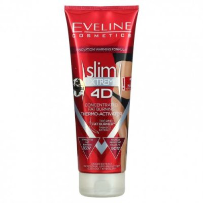 Eveline Cosmetics, Slim Extreme 4D, концентрированный термоактиватор для сжигания жира, 250 мл (8,8 жидк. Унции) / Терапия для кожи | Аптека | V4.Ru: Маркетплейс