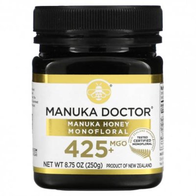 Manuka Doctor, Монофлорный мед манука, MGO 425+, 250 г (8,75 унции) / Мед манука | Аптека | V4.Ru: Маркетплейс