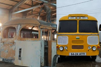 В Нюрбинском районе Якутии установили памятник автобусу ПАЗ 672М / Майя Гоголева   