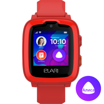 Часы-телефон ELARI детские KidPhone 4G с Алисой и GPS, красные / Детские часы | Электроника | V4.Ru: Маркетплейс