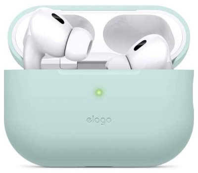 Чехол Elago Silicone для AirPods Pro 2, силикон, мятный / Аксессуары для наушников | Электроника | V4.Ru: Маркетплейс