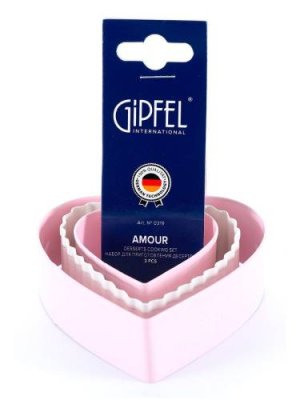 Набор из 3 формочек для выпечки Gipfel Amour 0319 7x8 см 6,5x6 см и 5x4,5 см Формы для выпечки печенья / Товары для дома | V4.Market