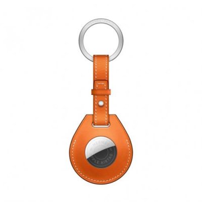 Брелок Wiwu Calfskin Key Ring для Apple AirTag кожаный (оранжевый) Аксессуары для AirTag / Электроника | V4.Market