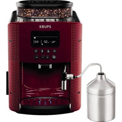 Krups Кофемашина на 2 чашки 1450 Вт, с кофемолкой, красная Espresseria EA816570 Krups / Кофемашины | Товары для дома | V4.Ru: Маркетплейс