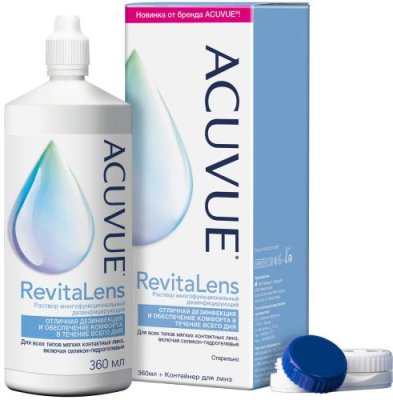 Растворы для линз ACUVUE Revitalenss 360 мл + контейнер / Растворы, капли и гели для глаз | Аптека | V4.Ru: Маркетплейс