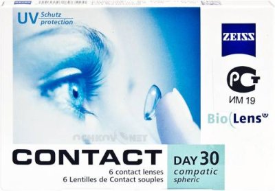 Контактные линзы Contact Day 30 Compatic 6 линз / Контактные линзы | Аптека | V4.Ru: Маркетплейс