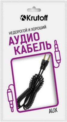 Аудио кабель Krutoff / Зарядные устройства и дата-кабели | Электроника | V4.Ru: Маркетплейс