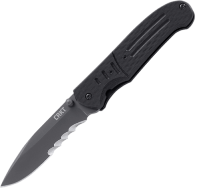 Полуавтоматический складной нож Ignitor T Veff Serrations™, CRKT 6865, сталь 8Cr14MoV Titanium Nitride, рукоять стеклотекстолит G10 / Тактические ножи | Товары для дома | V4.Ru: Маркетплейс