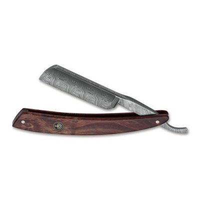 Опасная бритва Boker Damascus Curly Birch 6/8, сталь дамаск, рукоять коричневая береза / Опасные бритвы | Товары для дома | V4.Ru: Маркетплейс