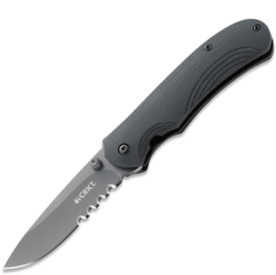 Полуавтоматический складной нож Incendor Veff Flat Top Serrations®, CRKT 6875, сталь 8Cr13MoV Titanium Nitride Combo Edge, рукоять стеклотекстолит G10 / 8Cr13MoV | Товары для дома | V4.Ru: Маркетплейс