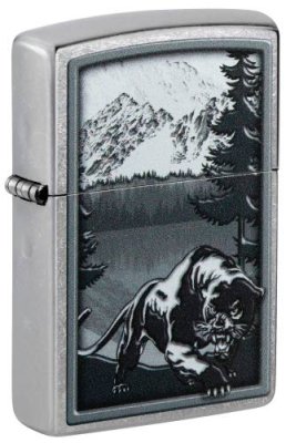 Зажигалка ZIPPO Mountain Lion с покрытием Street Chrome / Новинки | Товары для дома | V4.Ru: Маркетплейс