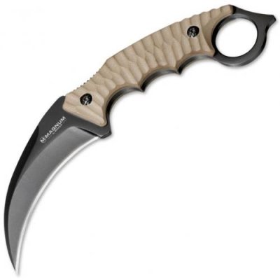 Нож с фиксированным клинком  Boker Magnum Spike Karambit, сталь 440A EDP, рукоять  G10, песочный / Ножи Magnum | Товары для дома | V4.Ru: Маркетплейс