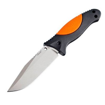 Нож с фиксированным клинком Hogue EX-F02 Stone-Tumbled Clip Point, сталь A2 Tool Steel, рукоять термопластик GRN, чёрно-оранжевый / Подарки охотнику | Товары для дома | V4.Ru: Маркетплейс