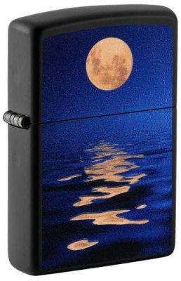 Зажигалка ZIPPO Moon Sunset с покрытием Black Light, латунь/сталь, чёрная, матовая / Зажигалки с рисунками и принтами | Товары для дома | V4.Ru: Маркетплейс