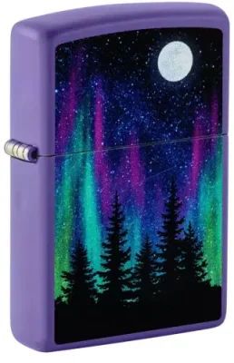 Зажигалка ZIPPO Night In The Forest с покрытием Purple Matte, латунь/сталь, фиолетовая, матовая / Зажигалки с рисунками и принтами | Товары для дома | V4.Ru: Маркетплейс