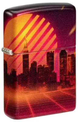 Зажигалка ZIPPO Cyber City с покрытием 540 Matte, латунь/сталь, оранжевая / Зажигалки с рисунками и принтами | Товары для дома | V4.Ru: Маркетплейс