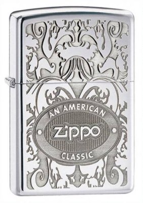 Зажигалка ZIPPO American Classic, латунь с покрытием High Polish Chrome, серебристый, 36х12x56 мм / Подарочные зажигалки | Товары для дома | V4.Ru: Маркетплейс