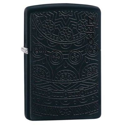 Зажигалка ZIPPO Tone on Tone Design с покрытием Black Matte, латунь/сталь, чёрная, 36x12x56 мм / Зажигалки с рисунками и принтами | Товары для дома | V4.Ru: Маркетплейс