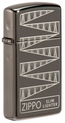 Зажигалка ZIPPO 65th Anniversary Slim® Collectible с покрытием Black Ice®, латунь/сталь / Зажигалки с надписями | Товары для дома | V4.Ru: Маркетплейс