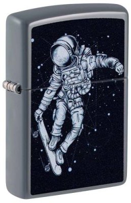 Зажигалка ZIPPO Skateboarding Astronaut с покрытием Flat Grey, латунь/сталь, серая / Зажигалки с рисунками и принтами | Товары для дома | V4.Ru: Маркетплейс