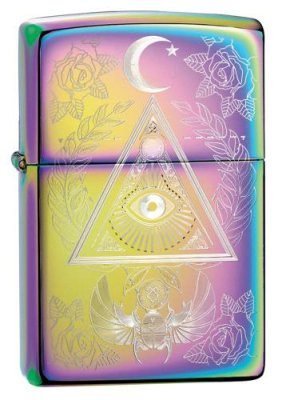 Зажигалка ZIPPO Classic Eye of Providence Design с покрытием Multi Color, латунь/сталь, разноцветная, глянцевая, 36x12x56 мм / Зажигалки с рисунками и принтами | Товары для дома | V4.Ru: Маркетплейс